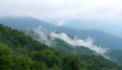 Obraz premium mountain landscape with clouds