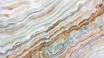 Obraz premium Close-up view of wonderful crema marble stone texture displaying soft beige tones, delicate veining, and smooth organic patterns, capturing the elegant and timeless beauty of natural stone surfaces.