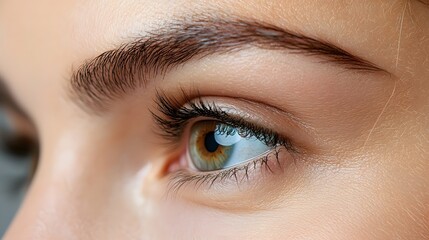 Obraz premium Detailed Close up View of an Under Eye Filler Cosmetic Procedure Highlighting the Smooth Refined Skin Texture and Aesthetic Results