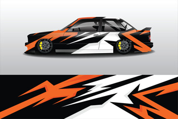 Stylishly Modified Car with Dynamic Graphics Design