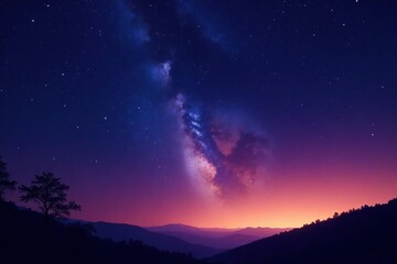 Fototapeta premium Night sky ablaze with stars forming a prominent constellation , galaxy, stardust, cosmic dust