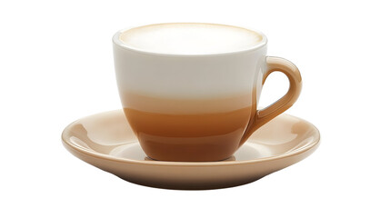 Obraz premium Coffee cup and saucer on black background