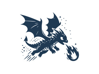 Fototapeta premium Dragon Silhouette