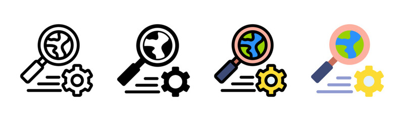 Search Options icon sheet multiple style collection