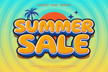 Summer sale editable text effect template