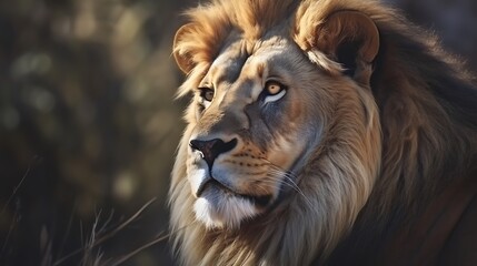 Naklejka premium Lion Portrait. (2)