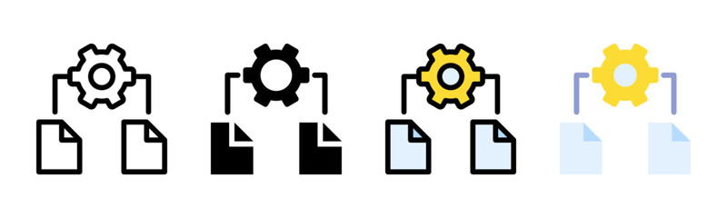 File icon sheet multiple style collection