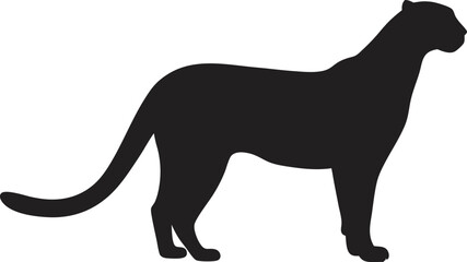 Leopard Silhouette PNG Transparent Background