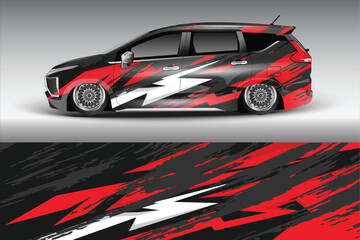 Obraz premium Custom car wrap design featuring bold graphics