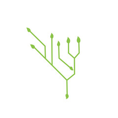 green technology with leaf