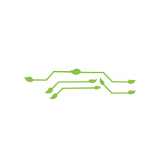 green technology with leaf