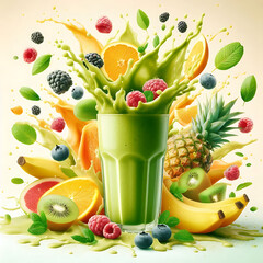 Vibrant Smoothie Scene