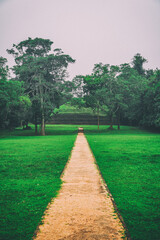 Ramakele Stupa, monument belonging to Ramakele Mahanaga Pabbatha Viharaya in Sigiriya, Sri Lanka. The stupa is believedto be constructed by King Kashapa I (477-495 AD) or Mugalan I (495-512 AD).