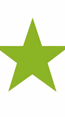 Fototapeta premium Olive green five-pointed star; simple graphic; isolated on white background; for website design