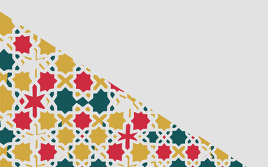 Ornamental colorful pattern background with abstract geometric shapes