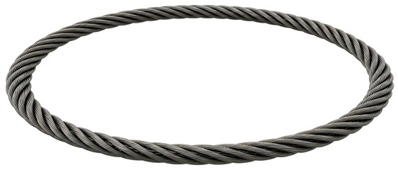 black rope isolated on white