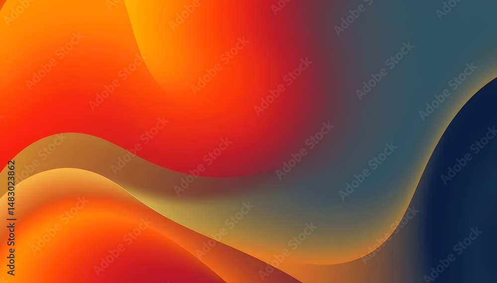 Poster bold grainy abstract art, dynamic shapes forming modern design, with artistic texture. gradients ble