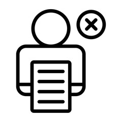 Layoff Vector Line Icon Design