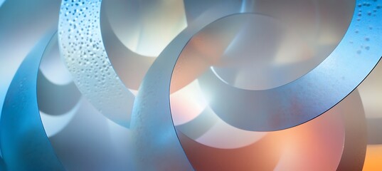 Dreamy abstract circles with soft lighting and shadows 