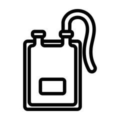 Blood Bag Vector Line Icon Design
