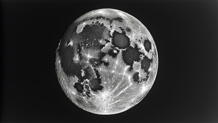 Close up image of the moon