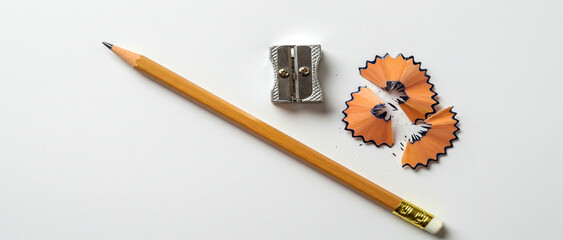 pencils on a wooden table