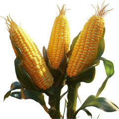 corn cob on the cob isolated on white and transparent background. PNG cutout. corn cob, corn on the cob, sweet corn, isolated corn, corn cob isolated, corn PNG, cutout corn, transparent background,