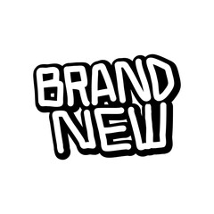 Fototapeta premium Stylized Typography Design Featuring the Words 'Brand New' in Creative Font