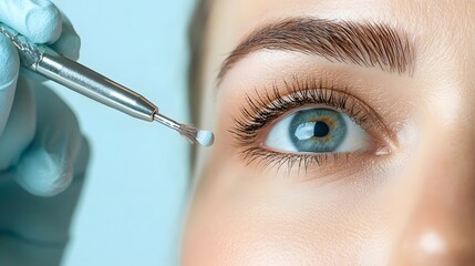 Close up Photograph of a Micropigmentation Treatment in Progress Highlighting the Careful and Even Application of Pigment for a Seamless Professional Aesthetic Result