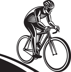 Obraz premium Bike Silhouette Vector, Classic Bicycle Clipart Design, Minimalist road bike silhouette design.