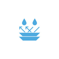 Waterproof or water resistant icon vector illustration.