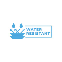 Waterproof or water resistant icon vector illustration.