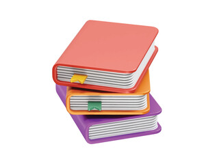 Book icon 3d illustration render