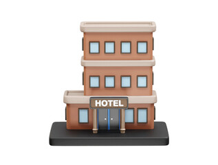 Hotel icon 3d illustration render