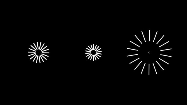 Circle fireworks pop-up line animation, bursting, Geometric, Bubble and Shape brust animation.