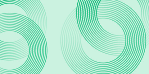 Green white abstract background overlap layer on bright space with circles effect decoration. Modern banner with lines style. Graphic design element stripes concept for flyer, card, or brochure cover