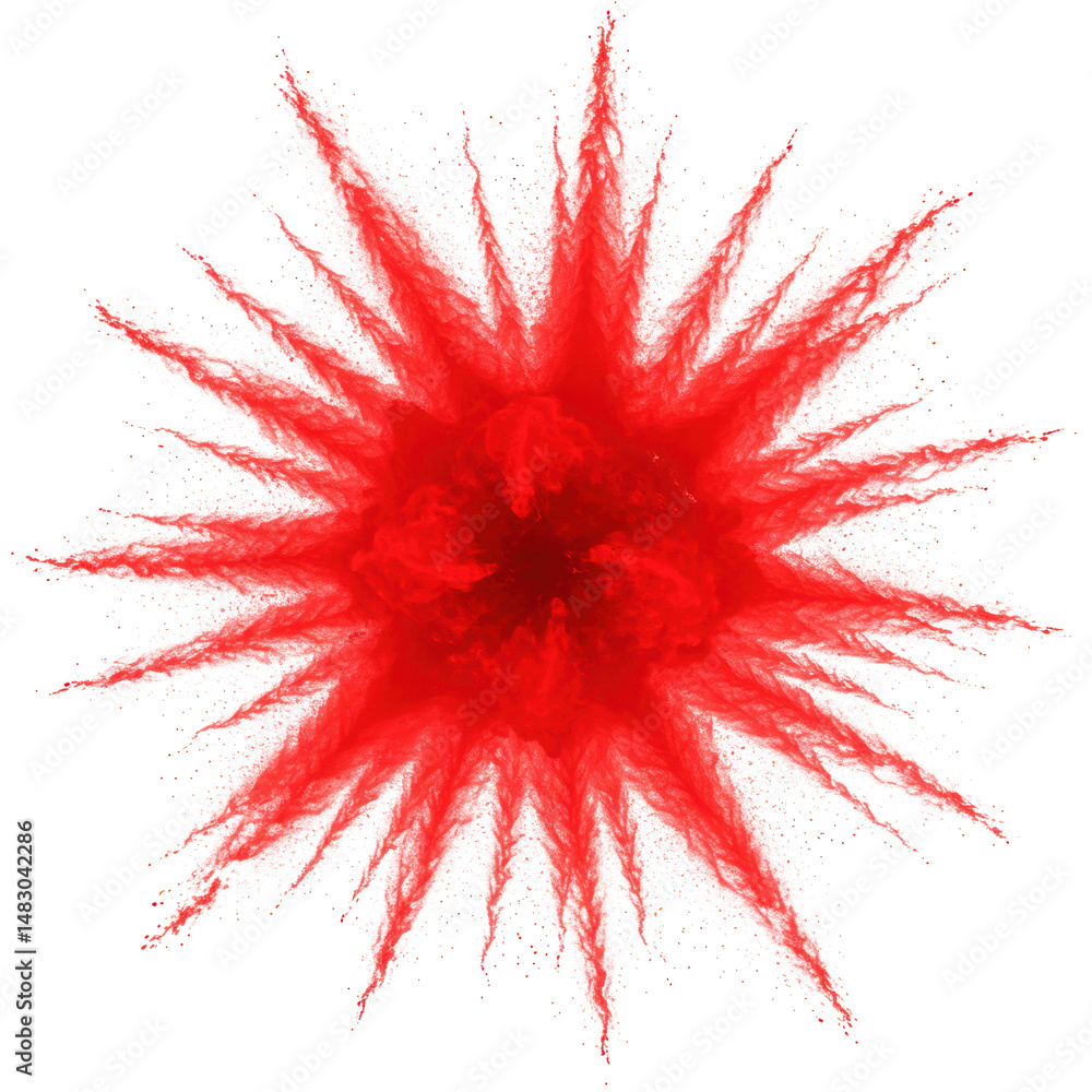 Poster abstract red explosion starburst design element