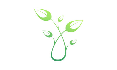 Clean leaf plant design vector