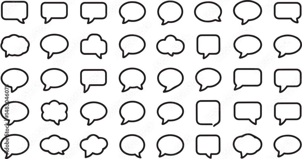 Poster speech bubble set talk bubble cloud speech bubbles collection vector