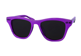 3D illustration purple fashion sunglasses and black lens optic isolated on transparent background