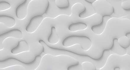 Abstract White Liquid Texture, Seamless Pattern