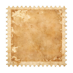 Fototapeta premium old blank postage stamp on white bacground