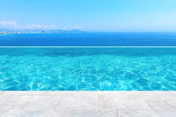 Tranquil infinity pool overlooking ocean