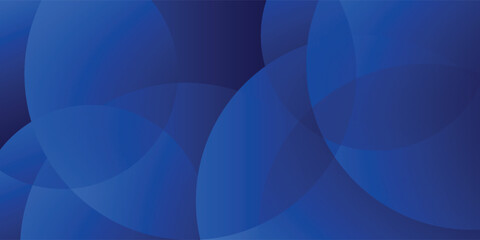 Obraz premium Abstract blue geometric background. Dynamic shapes circle vector illustration