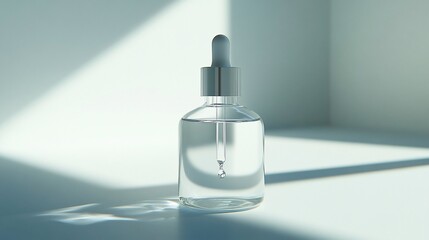 Clear glass dropper bottle