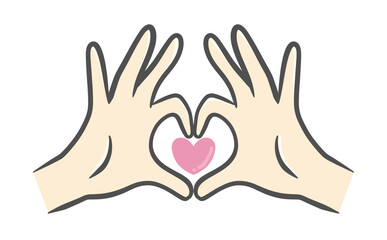 シンプルなハートサインとハートマーク