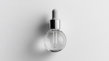 Clear spherical dropper bottle