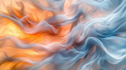 Obraz premium Soft pastel gradients in lavender, mint, and peach create a calm, harmonious abstract scene.