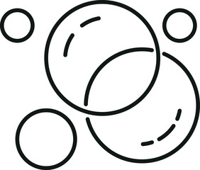 Bubble and Foam Linear Sign for Graphics, Designs, Books, Adverts, Apps