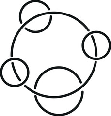 Bubble and Foam Picture Drawn with Thin Line